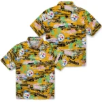pittsburgh-steelers-hawaiian-shirt-flamingo-retreat-gold-best-selling.webp