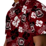 south-carolina-gamecocks-hawaiian-shirt-hibiscus-bloom-garnet-best-selling.webp