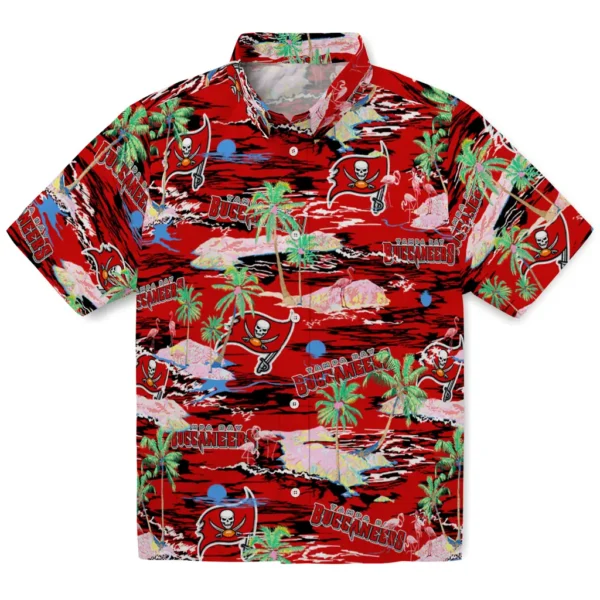 Tampa Bay Buccaneers Hawaiian Shirt - Flamingo Retreat
