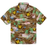 western-michigan-broncos-hawaiian-shirt-flamingo-retreat-brown-best-selling.webp