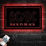 Acdc Metal Sign Back In Black 1