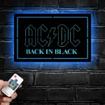 Acdc Metal Sign Back In Black 1