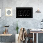 Acdc Metal Sign Back In Black 1