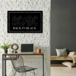 Acdc Metal Sign Back In Black 1