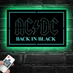 Acdc Metal Sign Back In Black 1