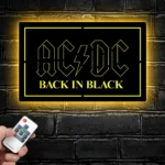Acdc Metal Sign Back In Black 1