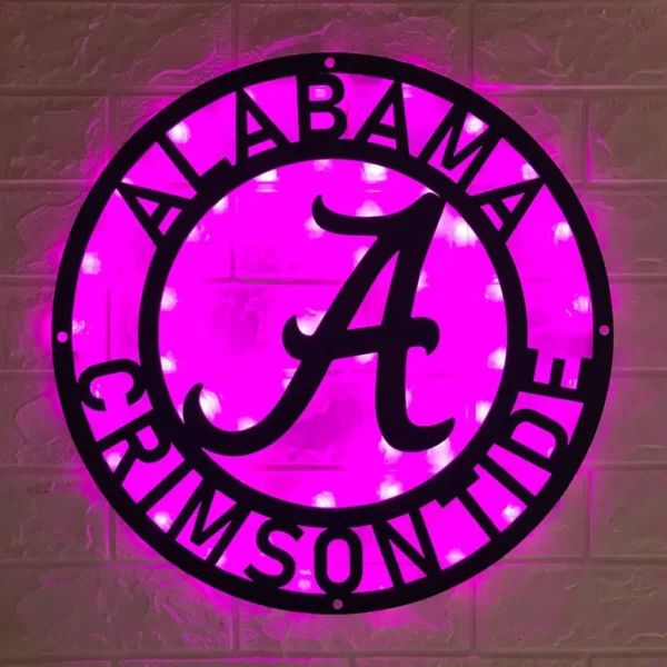 Alabama Crimson Tide Metal Sign Ncaa 2
