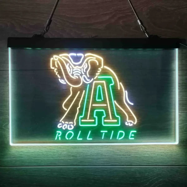 Alabama Crimson Tide Neon Sign 3 Color 2