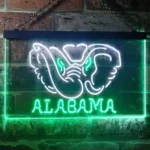 Alabama Crimson Tide Neon Sign Elephant Head 1