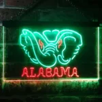 Alabama Crimson Tide Neon Sign Elephant Head 1