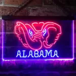 Alabama Crimson Tide Neon Sign Elephant Head 1