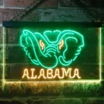 Alabama Crimson Tide Neon Sign Elephant Head 1
