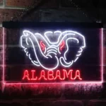 Alabama Crimson Tide Neon Sign Elephant Head 1