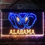 Alabama Crimson Tide Neon Sign Elephant Head 1