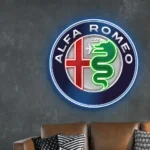 Alfa Romeo Neon Sign Logo 1