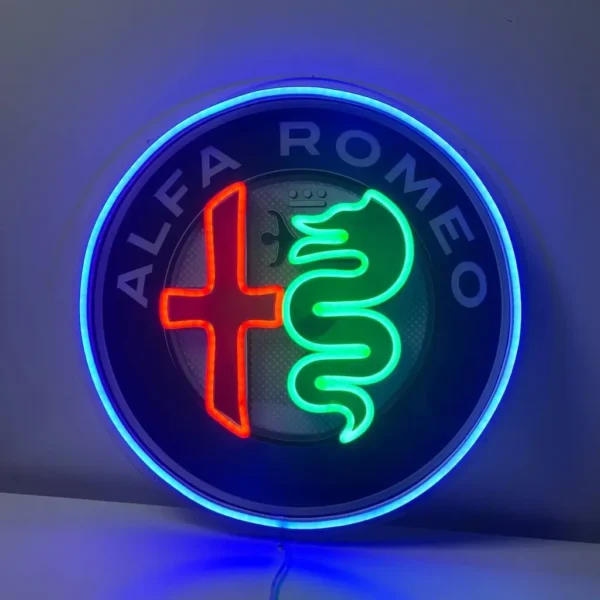 Alfa Romeo Neon Sign Logo 2