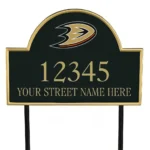 Anaheim Ducks Metal Sign Curved Duck Icon 1