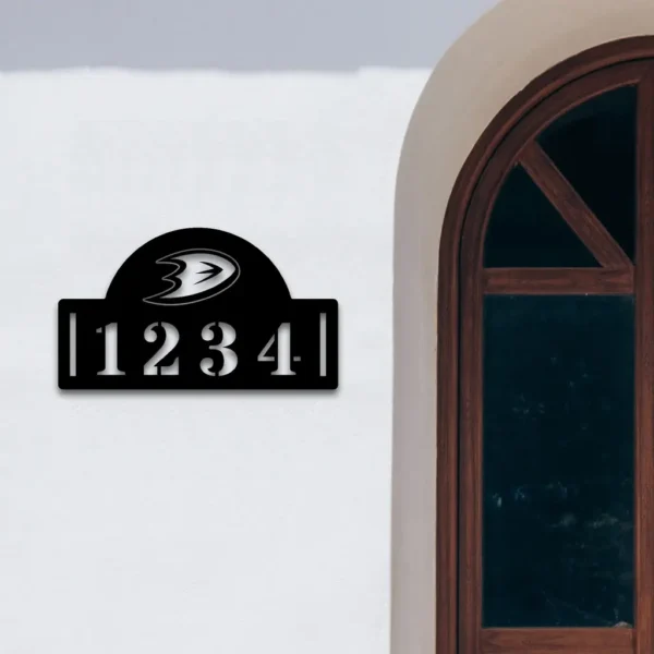 Anaheim Ducks Metal Sign Nhl Metal House Number Sign 2