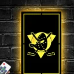 Anaheim Ducks Metal Sign Penguin Puck Mark 1