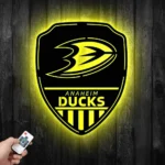 Anaheim Ducks Metal Sign Shield Shape 1