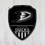 Anaheim Ducks Metal Sign Shield Shape 1