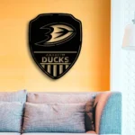 Anaheim Ducks Metal Sign Shield Shape 1