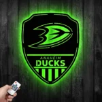 Anaheim Ducks Metal Sign Shield Shape 1