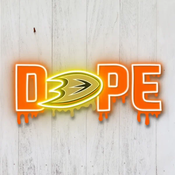 Anaheim Ducks Neon Sign Dripping Dope 2
