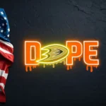 Anaheim Ducks Neon Sign Dripping Dope 1