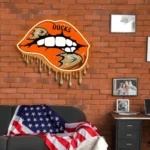 Anaheim Ducks Neon Sign Dripping Lips 1
