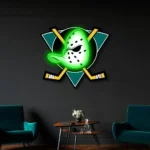 Anaheim Ducks Neon Sign Duck Foot Crest 1