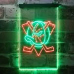 Anaheim Ducks Neon Sign Hockey Puck Icon 1