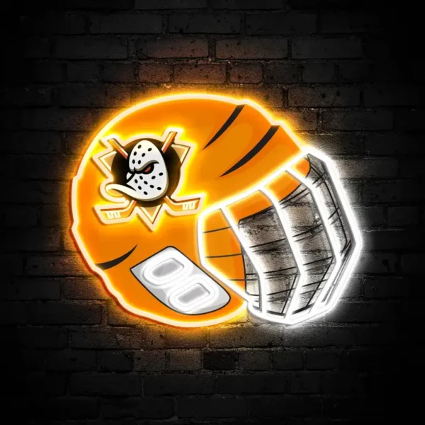 Anaheim Ducks Neon Sign Nhl Hockey Helmet Acrylic Led 1
