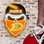 Anaheim Ducks Neon Sign Skull 1