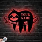 Animals Pets Metal Sign Adorable Sloth 1