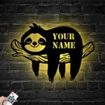Animals Pets Metal Sign Adorable Sloth 1