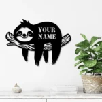 Animals Pets Metal Sign Adorable Sloth 1