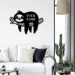 Animals Pets Metal Sign Adorable Sloth 1