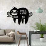 Animals Pets Metal Sign Adorable Sloth 1