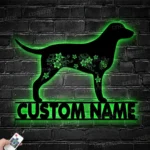 Animals Pets Metal Sign Bespoke Flower Curly Coated Retriever 1