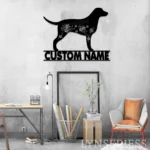 Animals Pets Metal Sign Bespoke Flower Curly Coated Retriever 1