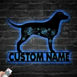 Animals Pets Metal Sign Bespoke Flower Curly Coated Retriever 1