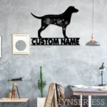 Animals Pets Metal Sign Bespoke Flower Curly Coated Retriever 1