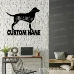 Animals Pets Metal Sign Bespoke Flower Curly Coated Retriever 1