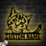 Animals Pets Metal Sign Charming Cat 1