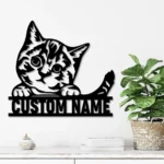 Animals Pets Metal Sign Charming Cat 1