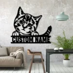Animals Pets Metal Sign Charming Cat 1