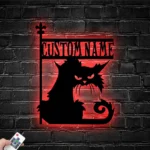 Animals Pets Metal Sign Custom Angry Cat 1