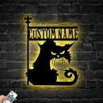 Animals Pets Metal Sign Custom Angry Cat 1