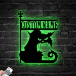 Animals Pets Metal Sign Custom Angry Cat 1
